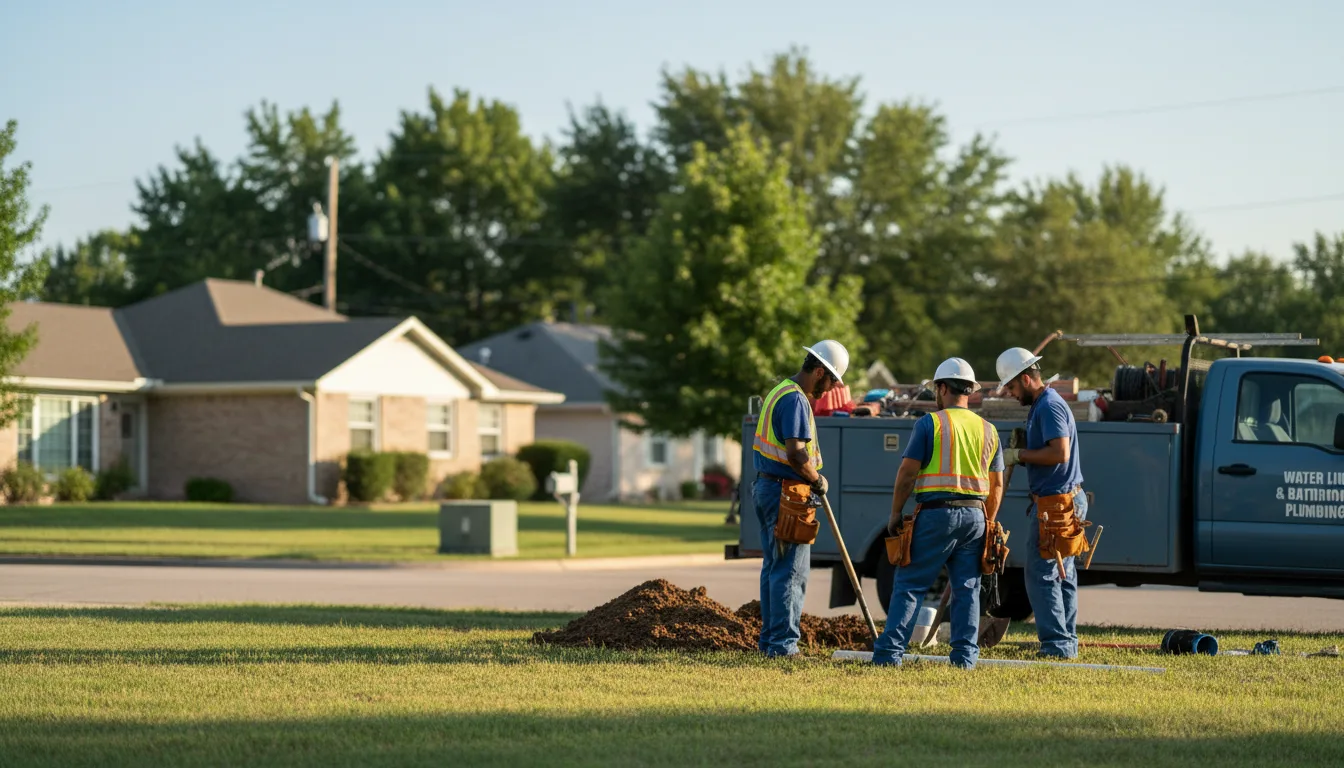 Residential water line and bathroom plumbing service in Bristol, WI